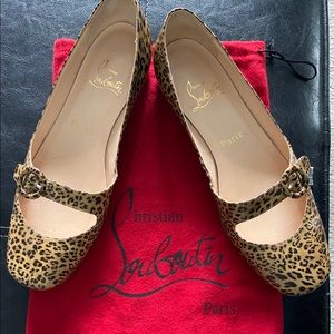 Christian Louboutin Leopard Print Mary Janes